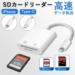 SDカードリーダー Lightning/USB-C両用 高速データ転送 写真 動画 バックアップ メモリーカードリーダー 1TB対応