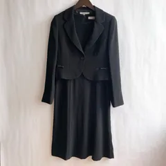 【美品】アルファキュービック　ブラックフォーマル　ワンピース　11号　リボンモチーフ　礼服　喪服