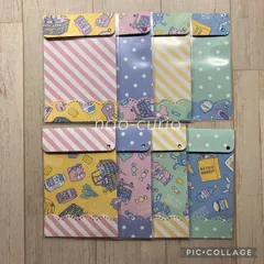 No.6 マグネット付き平袋　レトロアニマル柄　8枚セット