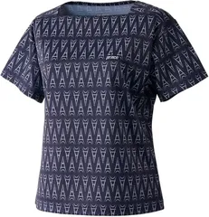 【新品】prince（プリンス）レディース ウィメンズ ゲームシャツ プリンス テニスウェア バドミントンウェア 半袖シャツ 吸汗速乾 UPF50+　ネイビー WF4080-127