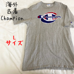 海外古着　美品　前面プリント　アメリカ色　Champion チャンピオン　Tシャツ　Lサイズ　タウンユース