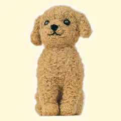 【在庫処分】ハマナカ フェルト羊毛キット ふわふわ羊毛でつくる、フェルト犬 トイプードル(アプリコットカラー) H441-421 Designed by 須佐沙知子