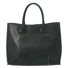 本物 ロエベ LOEWE レザー トートバッグ ハンドバッグ ブラック バッグ 中古 【フォロー割】