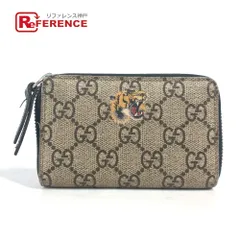【美品 付属品完備】 グッチ 折り財布 ggスプリーム タイガー 総柄 ブラック GUCCI グッチ GGスプリーム 二つ折財布 ブラック トラ タイガー