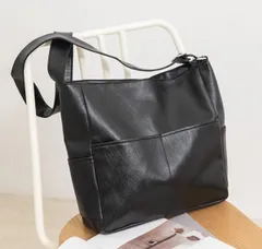 ショルダーバッグ ブラック　肩掛け 斜めがけ　PUレザー　レディース　大容量　高品質　人気　通勤　通学　お出かけ