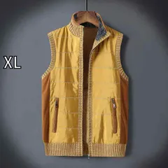 [XL]秋冬 コーデ メンズ  服 シンプル ファッション オシャレ 大人 かっこいい 大きいサイズ ストリート 紳士服  ノースリーブセーター チョッキ スタンドカラー カジュアル セーター ベスト ジャケット