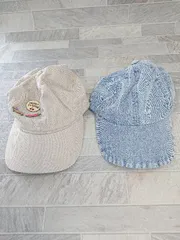 ◇ Θ 《 ZARA ザラ まとめ売り2点セット ベージュ ブルー系 サイズEUR S-M MEX P-M キャップ 帽子 レディース 》 E  【1507160009526】