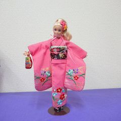 バービー人形用刺繍着物B-2