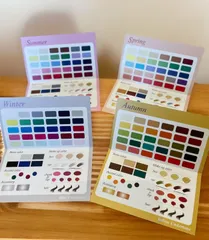 ☆レディス・メンズ４シーズン８枚セット☆パーソナルカラー　シーズンミニカード