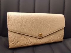 ★2044 綺麗！ LOUISVUITTON ルイヴィトン モノグラム アンプラント ポルトフォイユ サラ 長財布 ベージュ M68708