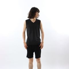 ヘインズ Hanes【２枚組】大きいサイズ ＶネックスリーブレスＴシャツ タンクトップ ランニング 無地 インナーＴシャツ アンダーウエア― 下着 パックＴ メンズ HM3EZ701+ 090 MENS X-TEMP V-NECK BLACK