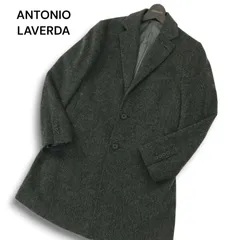 美品⁂アントニオラヴェルダ⁂スーツカンパニー　チェスターコート　ヘリンボーン　L THE SUIT COMPANY - スーツカンパニーANTONIO LAVERDAチェスター
