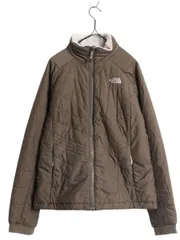 【お得なクーポン配布中!】 US企画 ノースフェイス 中綿 キルティング ナイロン ジャケット レディース M The North Face 裏 ボア パイル フリース ブルゾン ブラウン