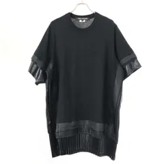 JUNYA WATANABE ジュンヤワタナベ 23AW パネルデザインプリーツオーバーサイズTシャツ JL-B004 ブラック Sのサムネイル
