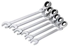 【数量限定】(6本セットC) 工具セット ラチェットレンチ コンビネーションレンチ スパナ フレックスギア いろいろ 大きさ セット レンチ ギア ラチェット 首振りフレックス