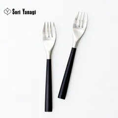 柳宗理 フォーク ４本刃 黒柄 ５本セット 新品未使用 柳宗理 sori yanagi/cutlery/黒柄 カトラリー/デザートフォーク4本刃