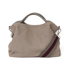 [VITAFELICE] ヴィータフェリーチェ 本革×キャンバス 2way トートバッグ レディース inb-10001z (グレー) [グレー]