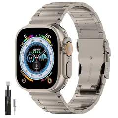 【新品】 [YOFITAR] for Apple Watch バンド チタン合金製 軽量 49mm/45mm/44mm/42mm/41mm/40mm アップルウォッチ 交換ベルト Apple Watch Series Ultra2/Ultra/10/9/8 1