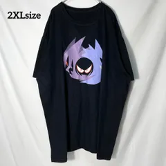 ポケモン ゲンガー ゴースト ゴース　ポケットモンスター　キャラクター　キャラT  ヴィンテージ　00s プリントロゴ　オーバーサイズ　半袖Tシャツ　クロ　2XL相当 US古着