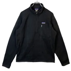 パタゴニアPatagoniaハーフジップベターセータープルオーバーフリースジャケット胸ポケットロゴタグワンポイント黒ブラックvintageヴィンテージ50106