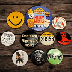 缶バッジ ボタン BUTTON ピン バッジ アクセサリー 小物 プレゼント 古着 ビンテージ ヴィンテージ アンティーク ファッション キャラ 企業 セクシー パンク ロック レトロ 0929AG  p20/のサムネイル