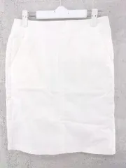◇ URBAN RESEARCH DOORS アーバンリサーチ ドアーズ 膝丈 台形 デニム スカート 36 ホワイトデニム * 1002800007806 【中古】 【1002800007806】