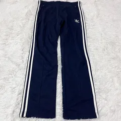 古着 adidas アディダス トラックパンツ ネイビー スリーストライプス 259-165