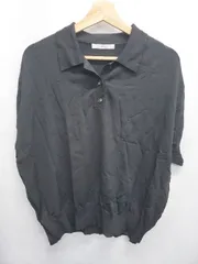 ◇ ⊂ JOURNAL STANDARD relume ニット 半袖 ポロシャツ サイズF ブラック メンズ E  【1507010004404】