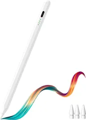 htrahy タッチペン iPad ペン アップルペンシル 2018年～2025年 iPad対応 スタイラスペン Type-C急速充電 残量表示 タブレットタッチペン 傾き感知/磁気吸着/誤作動防止機能対応 超高感度 極細 軽量 メモ取り デザイン ゲーム