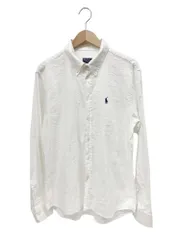 POLORALPH LAUREN (ポロラルフローレン) 古着 ホワイトシャツ ボタンダウンシャツ 長袖 コットンシャツ ワンポイント刺繡 17 1/2 白 メンズ/028