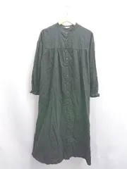 ◇ ⊇ SM２ サマンサ モスモス コットン100% 長袖 ひざ下丈 シャツワンピース サイズM ブラック レディース E  【1504240011035】