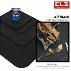 焚き火シート　スパッタシート　耐熱シート　焚き火　ブラック　Lサイズ