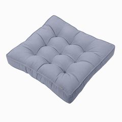 Baibu Home 座布団 クッション 綿100％ やさしい座り心地 おしゃれ 厚さ7cm 50x50 座布団 大きい フロアクッション 床用 グレー 0