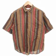B&Y ユナイテッドアローズ BEAUTY&YOUTH ビューティー&ユース マルチストライプ ワイドフォルム シャツ 半袖 リネン混 S マルチカラー 1216-149-2566 /GV ■FF