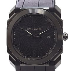 BVLGARI ブルガリ メンズ腕時計 オクト オールブラックス BG41S 自動巻き ブラック文字盤【中古】
