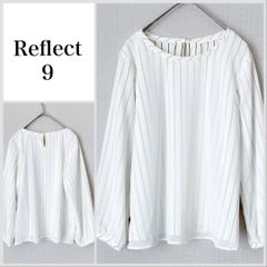 【美品♪】リフレクト　ストライプチュールレイヤードブラウス
