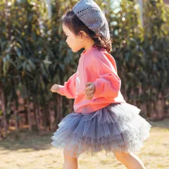 ☆ グレー ☆ 110cm ☆ ふんわりチュールスカート キッズ ボトムス チュールスカート キッズ スカート ミニスカート 子供スカート 子どもスカート ミニ 子供服 子ども服 チュチュ ふんわり ふわふわ 女の子 女子 キュート かわいい 可愛い