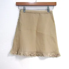 コムサイズム スカート ボトムス リブ レース 未使用品 キッズ 女の子用 120Aサイズ ベージュ COMME CA ISM