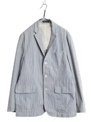 【お得なクーポン配布中!】 90s ポロ ラルフローレン シアサッカー テーラード ジャケット メンズ XL 程/ オールド ブレザー ストライプ サマージャケット カジュアル