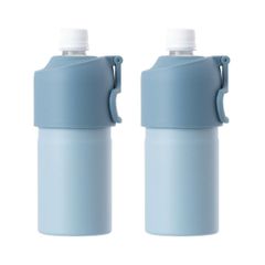 【数量限定】水筒 2個セット ペットボトルホルダー 保冷 ペットボトルクーラー 500ml 650ml 真空断熱 ベビーブルー アトラス 折りたたみ ハンドル 取っ手付き ボトルインボトル ABIB-EBB2P
