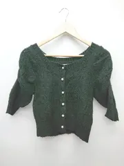 ◇ ROYAL PARTY ロイヤルパーティー 五分袖 ニット カーディガン サイズF ブラック レディース P  【1405230004535】