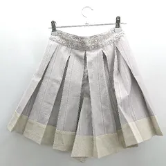 ◇ ⊂ axes femme アクシーズファム レース ウエストゴム ミニ プリーツ スカート サイズM ラベンダー レディース E  【1503050009676】