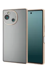 【人気商品】エレコム AQUOS R9 (SH-51E) ケース カバー 透明 耐衝撃 衝撃吸収 ハイブリッド TPU メタリックフレーム カメラ保護 メタリックゴールド PM-S242UCTMKGD