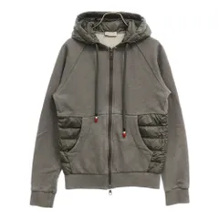 MONCLER (モンクレール) MAGLIA CARDIGAN スウェット切替ダウンジップパーカー グレー D20918400600