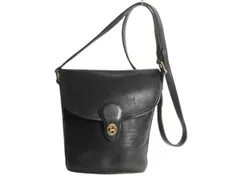 【お得なクーポン配布中!】 USA製 オールドコーチ 本革 レザー ショルダーバッグ / COACH レザーバッグ コーチ レディース メンズ ブラック 斜めがけ 肩掛け 黒 牛革