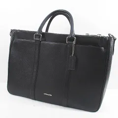 A4可 極美品 コーチ レザー 2way ビジネスバッグ メトロポリタン 紺 COACHのバッグで提案する、才色兼備のビジネススタイル｜メンズ