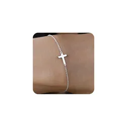 【新着商品】シルバー ゴールド 長さ調節可能 アクセサリー つけっぱなし チェーン シンプル 2連ブレスレット 金属アレルギー 十字架 誕生日 メンズ 母の日 レディース プレゼント 【Mesaro】ブレスレット 綺麗なBOX付き