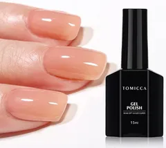 TOMICCA ジェルネイル 透明感ある 15ml UV/LED対応 初心者＆プロ適用 ポリッシュタイプ セルフネイル(ヌード)