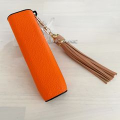 アイコス イルマワン / イルマiワン専用 ケース レザー IQOS ILUMA ONE タッセル付き オレンジ 保護カバー おしゃれ かわいい