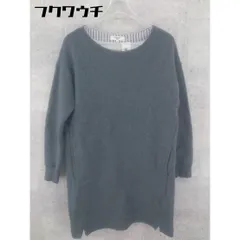 ◇ NATURAL BEAUTY BASIC 裏起毛 長袖 ミニ ワンピース サイズM グレー レディース 【中古】 【1002802393808】